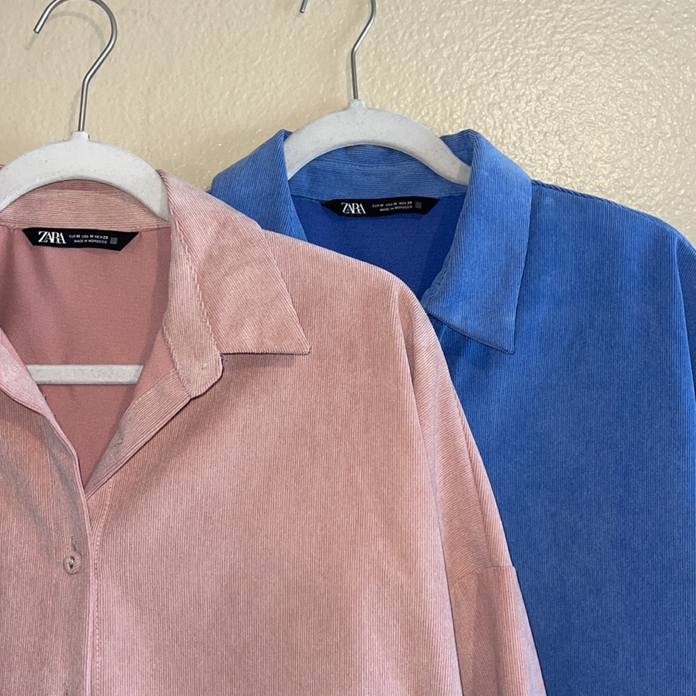 2-FOR-1 Zara corduroy oversized shirt jacket